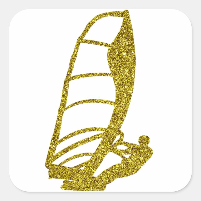 Gold Windsurfen Sticker (Front)