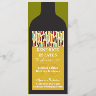 Gold Wine Bottle Party Invitation
