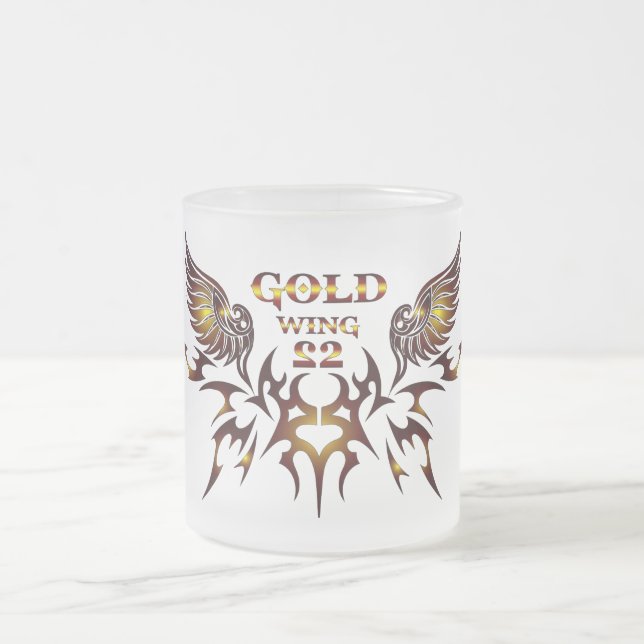 Gold Wing-2 Glass Mug (Center)