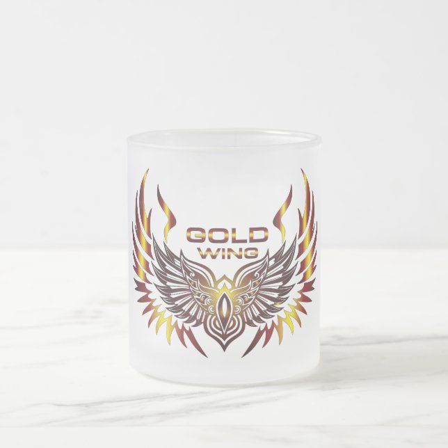 Gold Wing Glass Mug (Center)