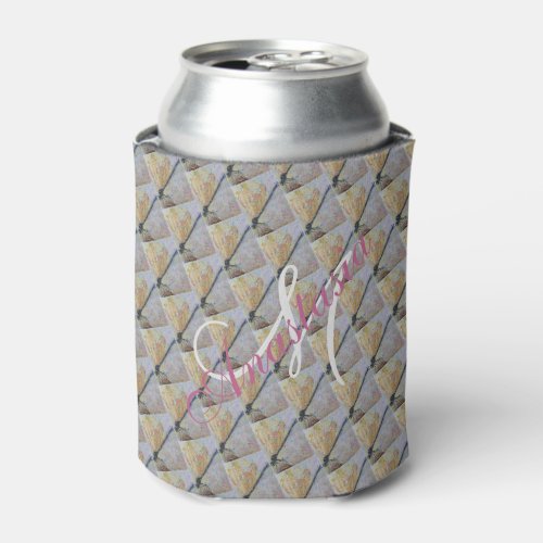 GOLD WINGED DRAGON FLY CAN COOLER