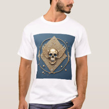 ☠️ Gold Winged Skull Gothic Gift For Bikers 💎