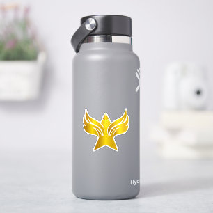 Gold Winged Star Freedom and Heraldry Sticker