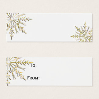 Gold Winter Snowflake Gift Tags