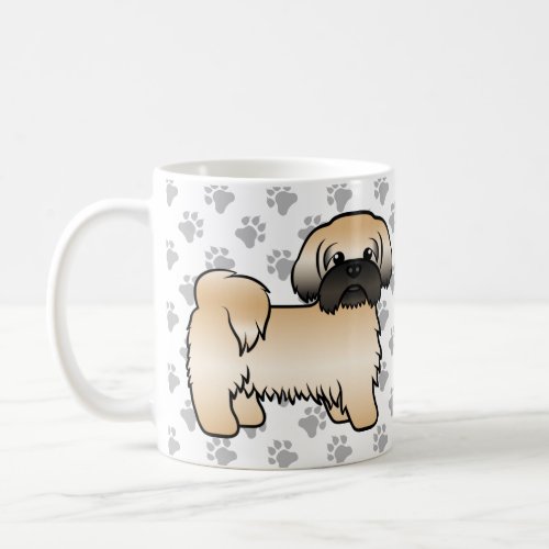 Gold With Black Mask Shih Tzu Cute Cartoon Dog Coffee Mug