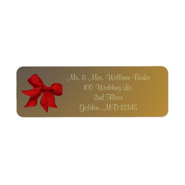 Gold with Red Bow Label (Front)