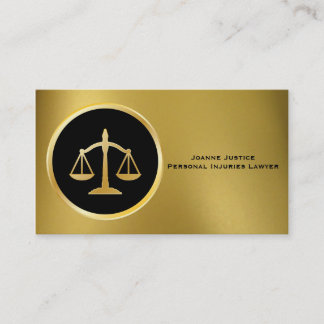 Gold with Scales of Justice Business Cards