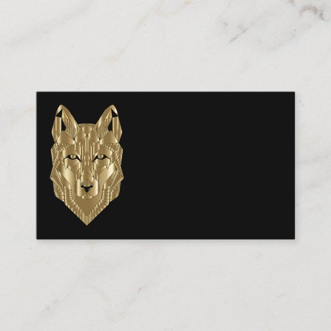 Gold Wolf Business Cards (Front)