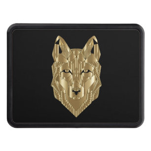 Gold Wolf Hitch Cover