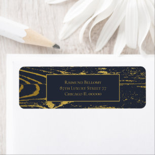 Gold Wood Grain Label