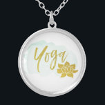 *~* Gold Word Yoga with Gold Lotus Silver Plated Necklace<br><div class="desc">JEWELRY WITH INTENTION (R) - Energetically Enhanced Jewelry. As a professional distance spiritual energy healer since 2001, I have learned, developed and utilized the power of energy healing intention. All my JEWELRY WITH INTENTION (R) carries the healing energy of positive manifestation. This JEWELRY is ready to receive your own personal...</div>