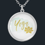 *~* Gold Word Yoga with Gold Lotus Silver Plated Necklace<br><div class="desc">JEWELRY WITH INTENTION (R) - Energetically Enhanced Jewelry. As a professional distance spiritual energy healer since 2001, I have learned, developed and utilized the power of energy healing intention. All my JEWELRY WITH INTENTION (R) carries the healing energy of positive manifestation. This JEWELRY is ready to receive your own personal...</div>