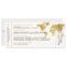 Gold World Map Boarding Pass Ticket Save the Date