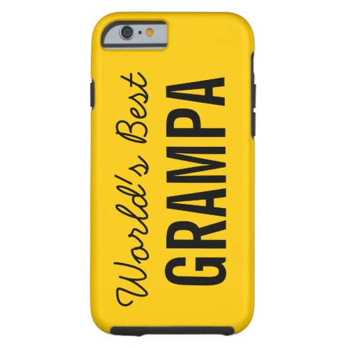 Gold Worlds Best Grampa Custom iPhone 6 Case