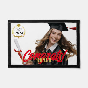 Gold Wreath Congrats Grad Name Class of Graduation Pennant