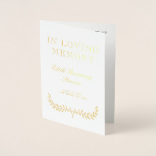 Gold Wreaths Elegant Funeral Program