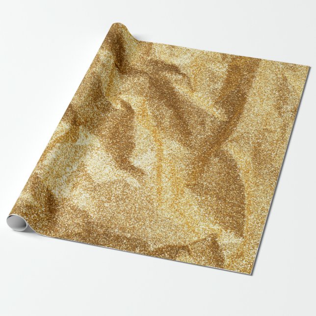Gold wrinkled paper texture abstract background.go (Unrolled)