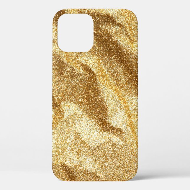 Gold wrinkled paper texture abstract background.go Case-Mate iPhone case (Back)