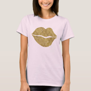 Gold XOXO Lips T-Shirt
