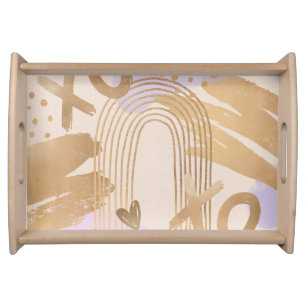 Gold XOXO Rainbow Serving Tray