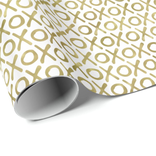 Gold XOXO Wrapping Paper (Roll Corner)