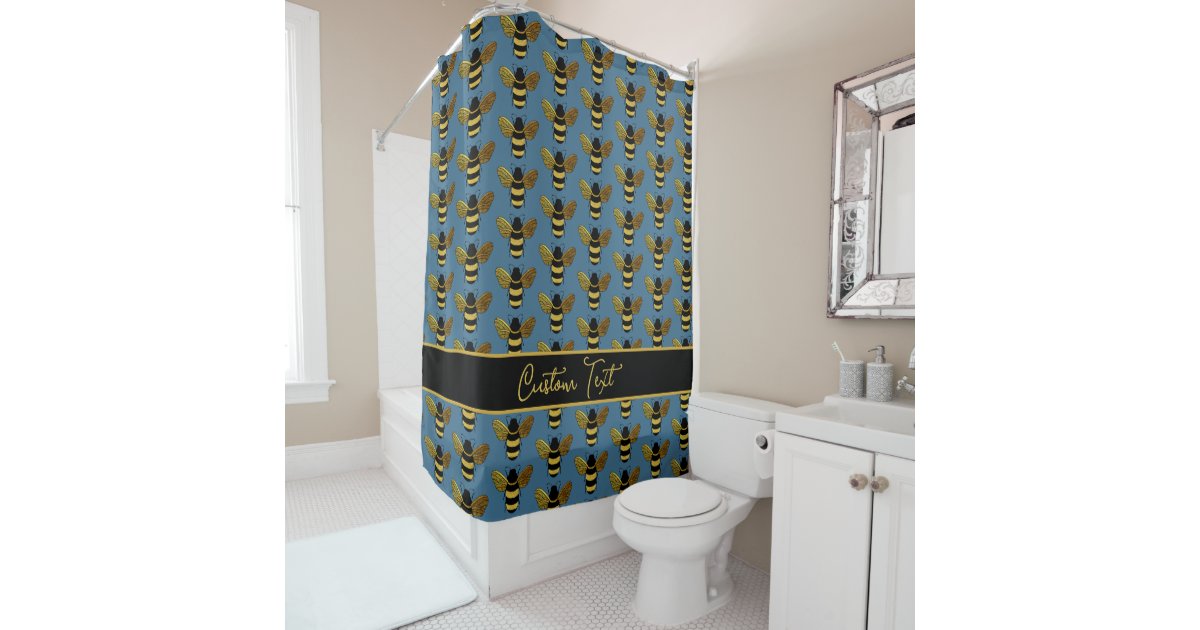 https://rlv.zcache.com/gold_yellow_black_bumblebee_pattern_text_bees_blue_shower_curtain-r83988e3bc2434609969fc4a08adf20a2_6evm9_630.jpg?rlvnet=1&view_padding=%5B285%2C0%2C285%2C0%5D