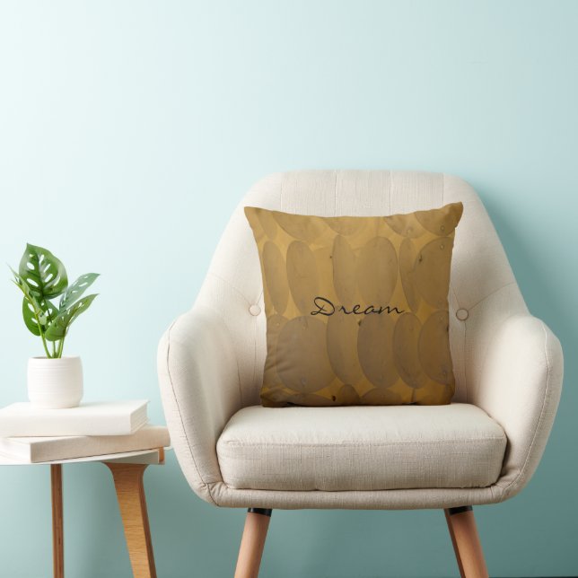 Gold Yellow Chimes   Throw Pillow (Chair)