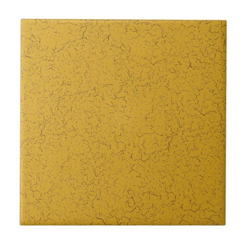 Gold Yellow Crackle Glaze Solid Color Tile