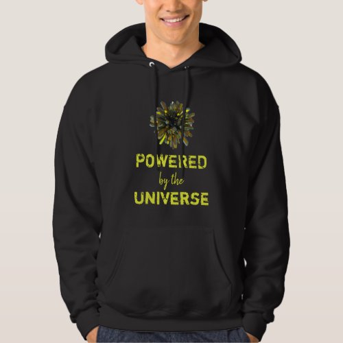 *~* Gold Yellow Crystal Sphere Men Black Hoodie