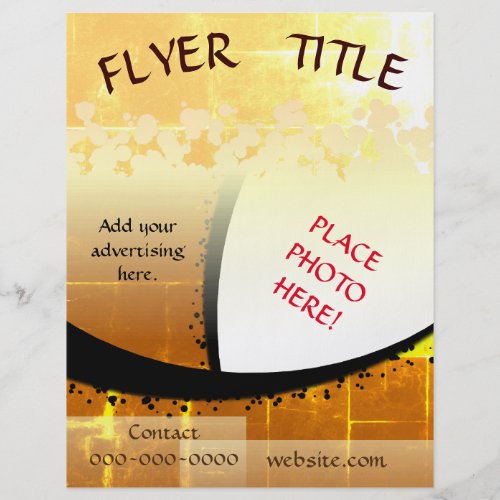 Gold Yellow Event Flyer Template Promo