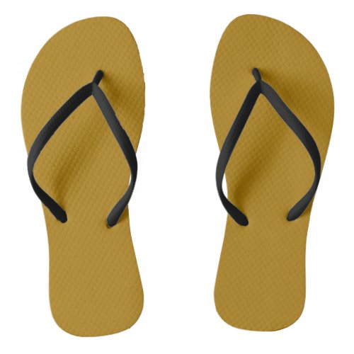 Gold Yellow Flip Flops