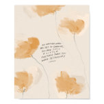 Gold Yellow Floral with Inspirational Quote Poster Gold Yellow Floral with Inspirational Quote Poster