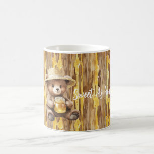Gold Yellow Honey Bear Coffee Mug