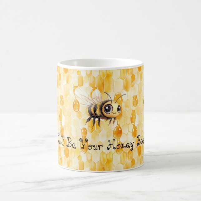 Gold Yellow Honey Bee Coffee Mug (Center)