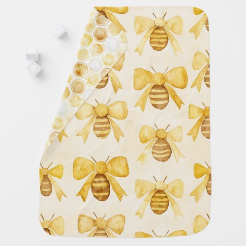 Gold Yellow Honey Bees Honey Combs Baby Shower