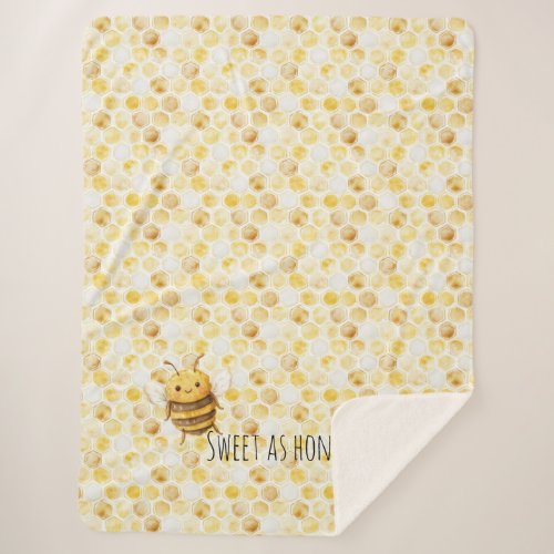 Gold Yellow Honeycomb Sweet Cute Honey Bee