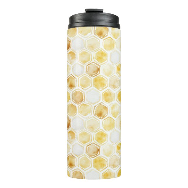 Gold Yellow Honeycomb   Thermal Tumbler (Front)