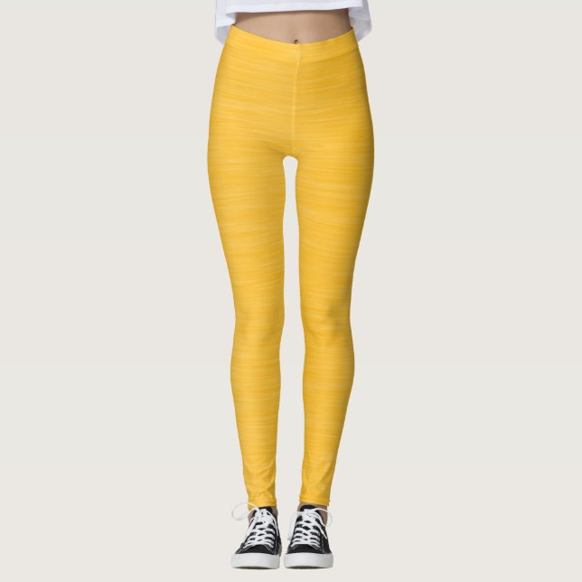 Gold Yellow Leggings - St. Patrick's Yoga Pants (Front)