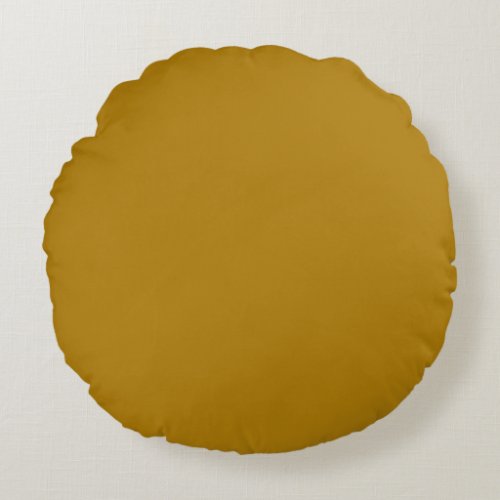 Gold Yellow Round Pillow