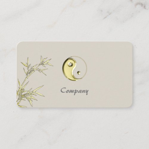Gold Yin Yang Business Card