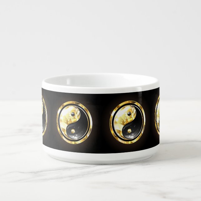 Gold Yin Yang on black Bowl (Center)