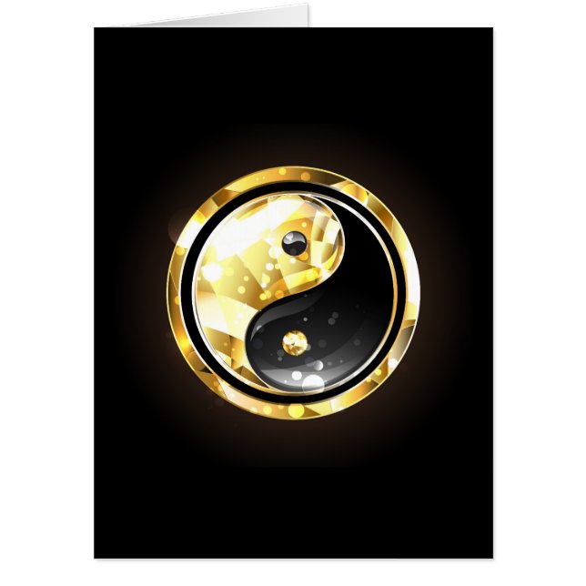 Gold Yin Yang on black Card (Front)