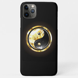 Gold Yin Yang on black iPhone 11 Pro Max Case
