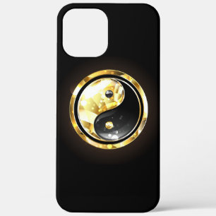 Gold Yin Yang on black iPhone 12 Pro Max Case