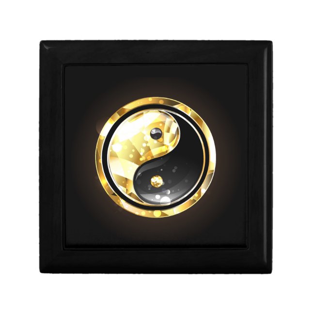 Gold Yin Yang on black Gift Box (Front)