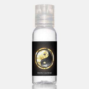 Gold Yin Yang on black Hand Sanitizer