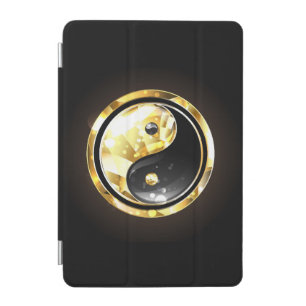Gold Yin Yang on black iPad Mini Cover