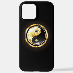 Gold Yin Yang on black iPhone 12 Pro Max Case