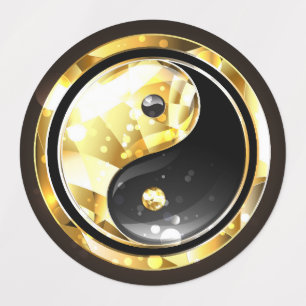 Gold Yin Yang on black Kids' Labels