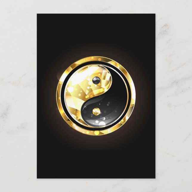 Gold Yin Yang on black Menu (Front)